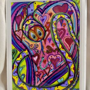 Art Card - Snake with Hearts